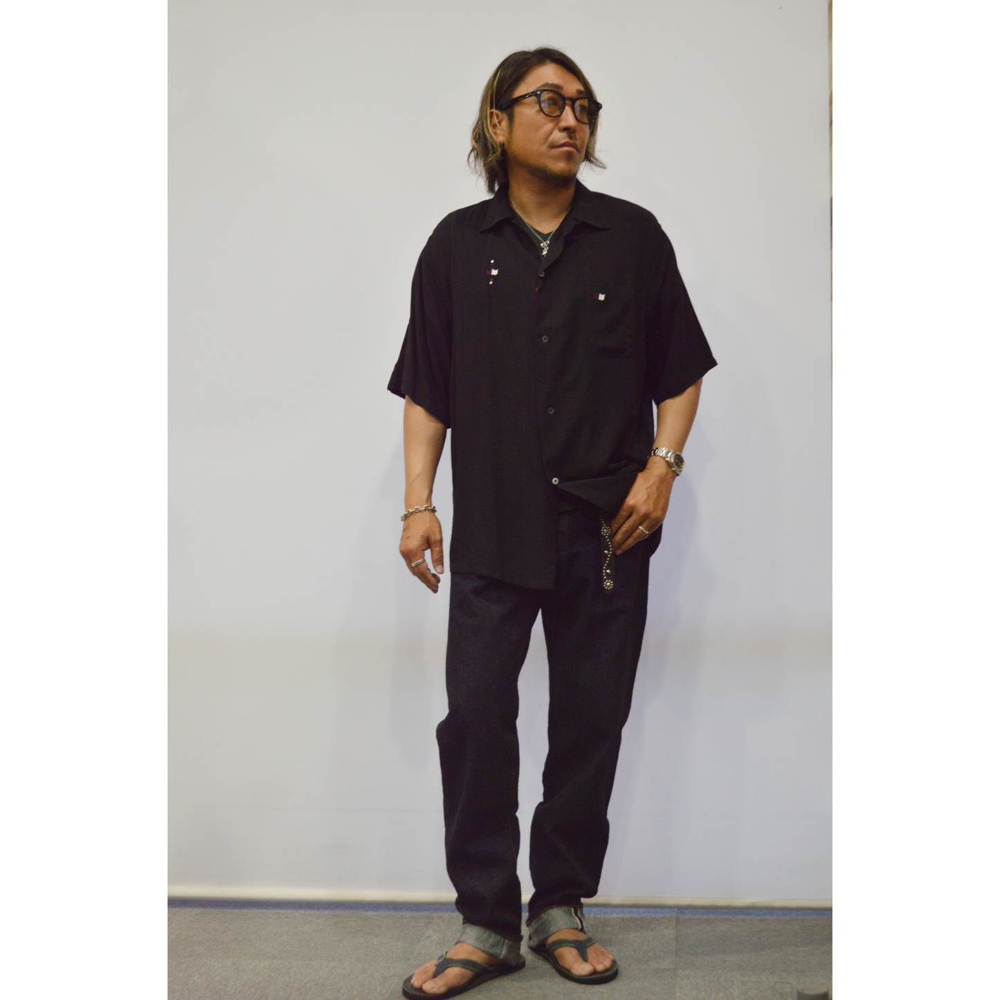 TOWNCRAFT EMBROIDERY LOOP COLLAR SS SHIRTS