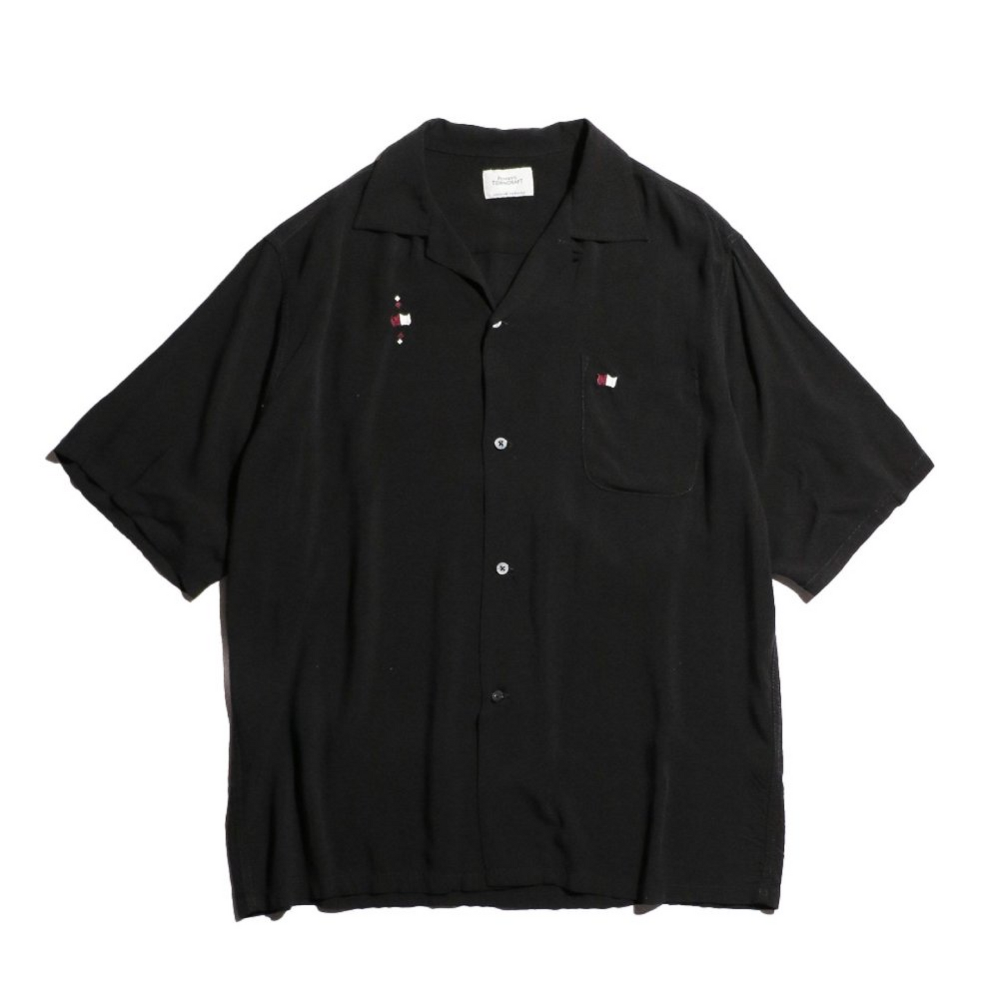 TOWNCRAFT EMBROIDERY LOOP COLLAR SS SHIRTS