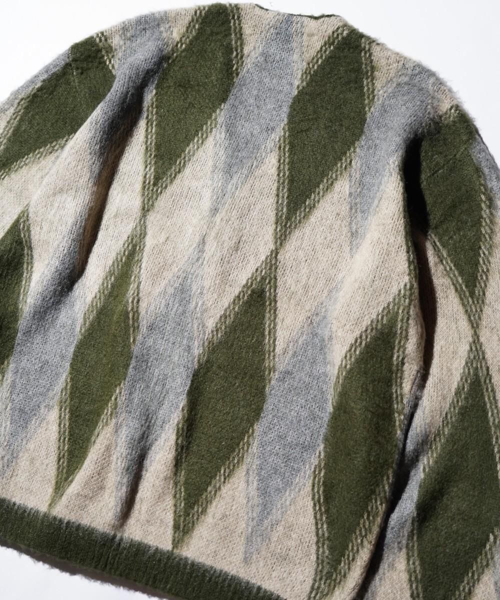 VINTAGE PATTERN SHAGGY CARDIGAN