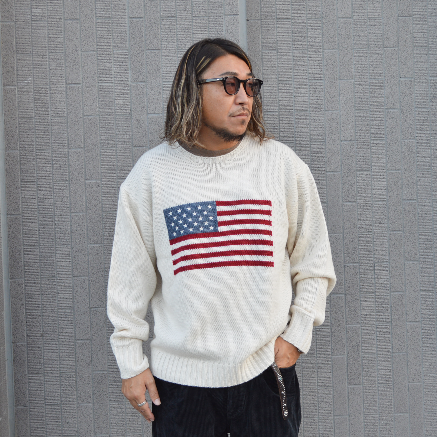 FLAG CREW SWEATER
