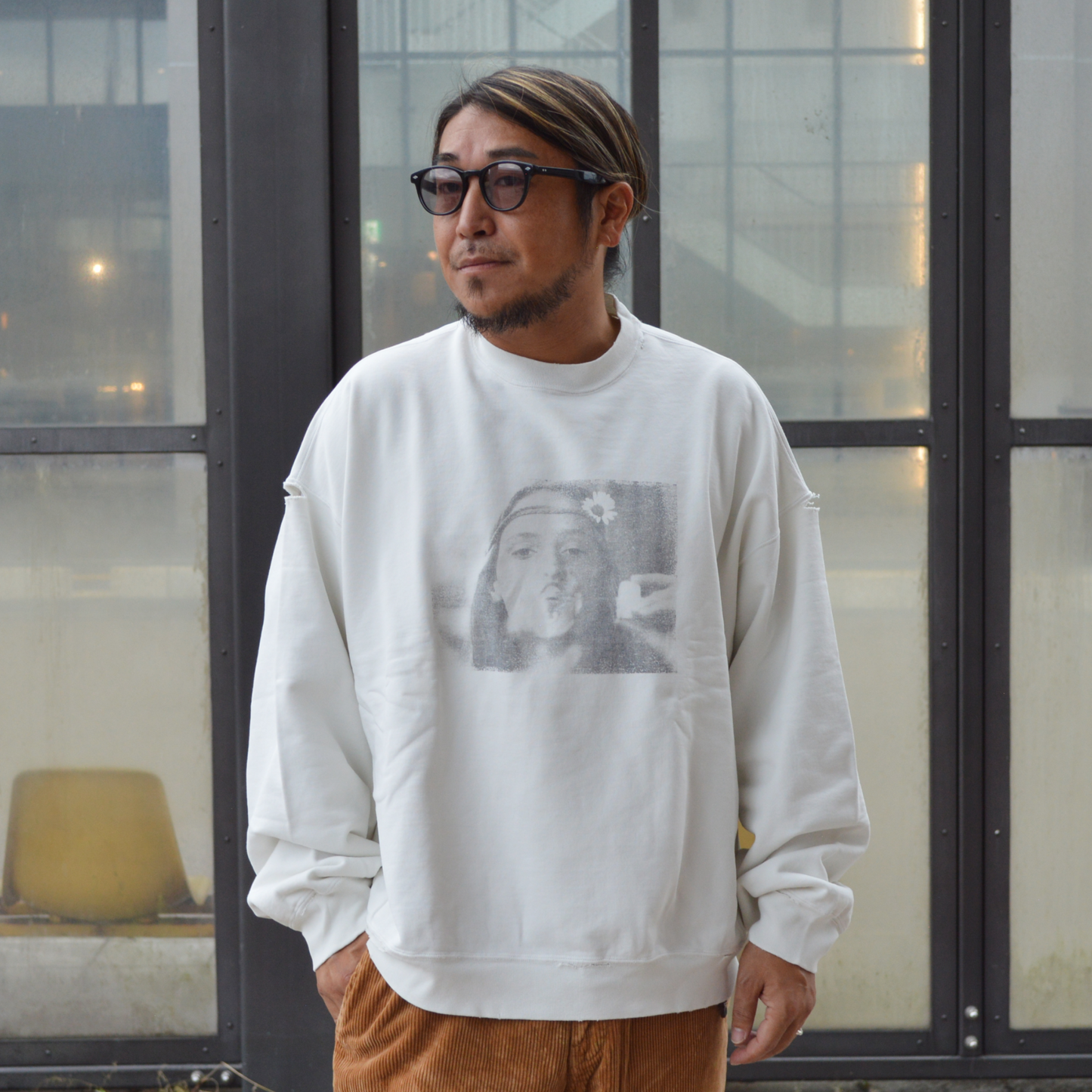 レミレリーフ ダブルSP加工裏毛クルー(PHOTO)