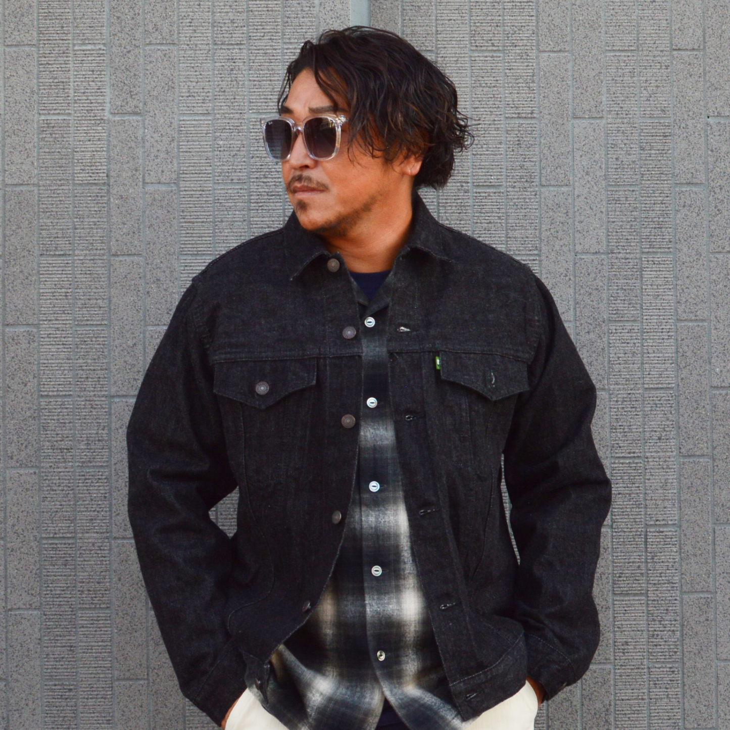F2444 SELVEDGE DENIM 3rd JKT (BLACK DENIM)