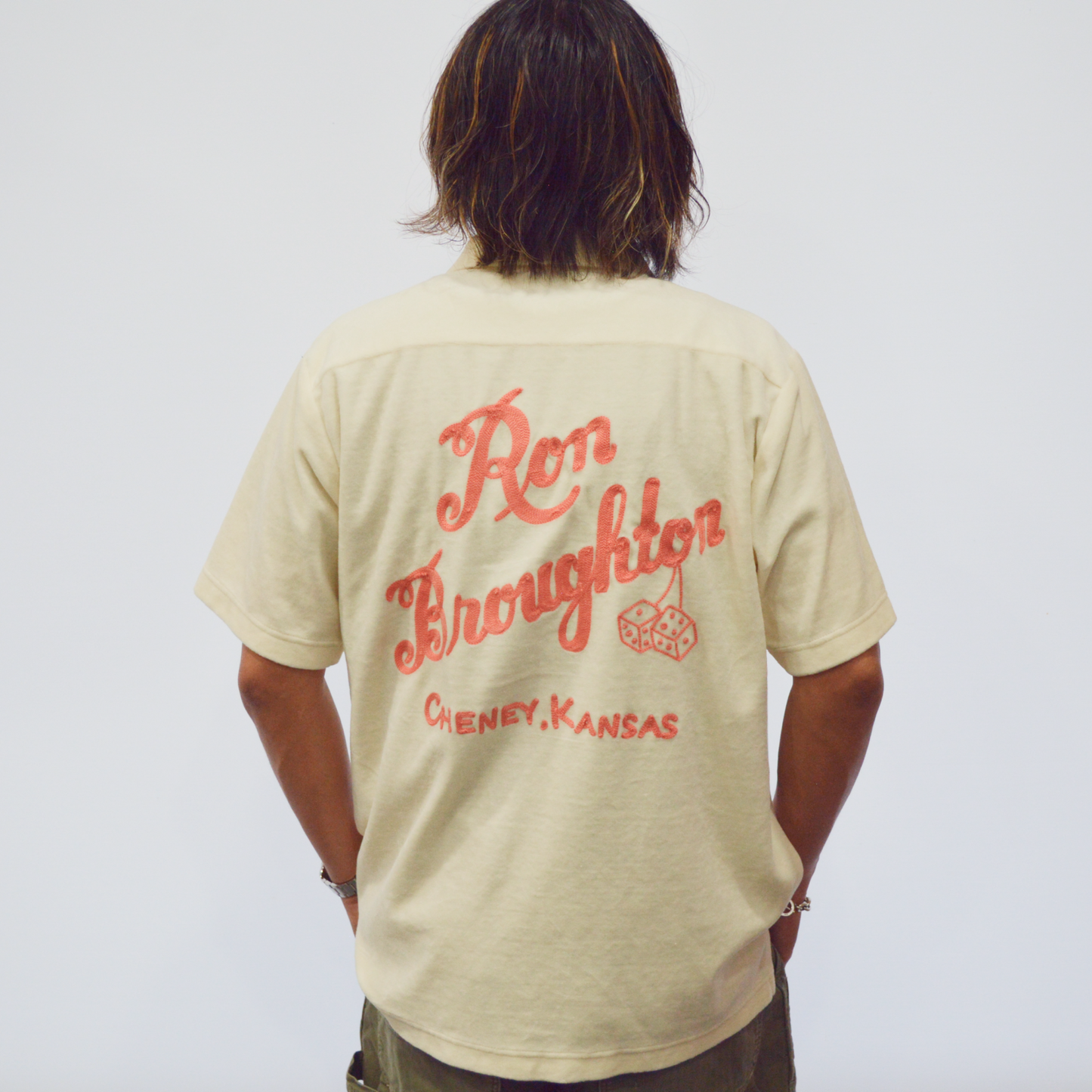 HOUSTON ベロアボウリングシャツ