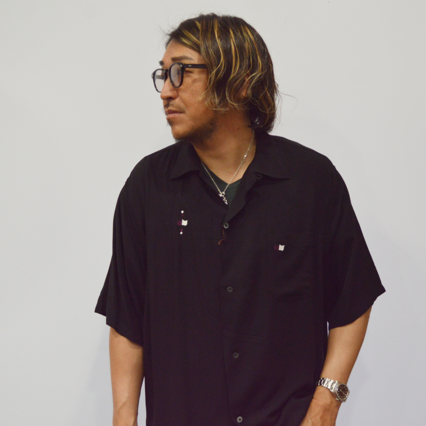 TOWNCRAFT EMBROIDERY LOOP COLLAR SS SHIRTS
