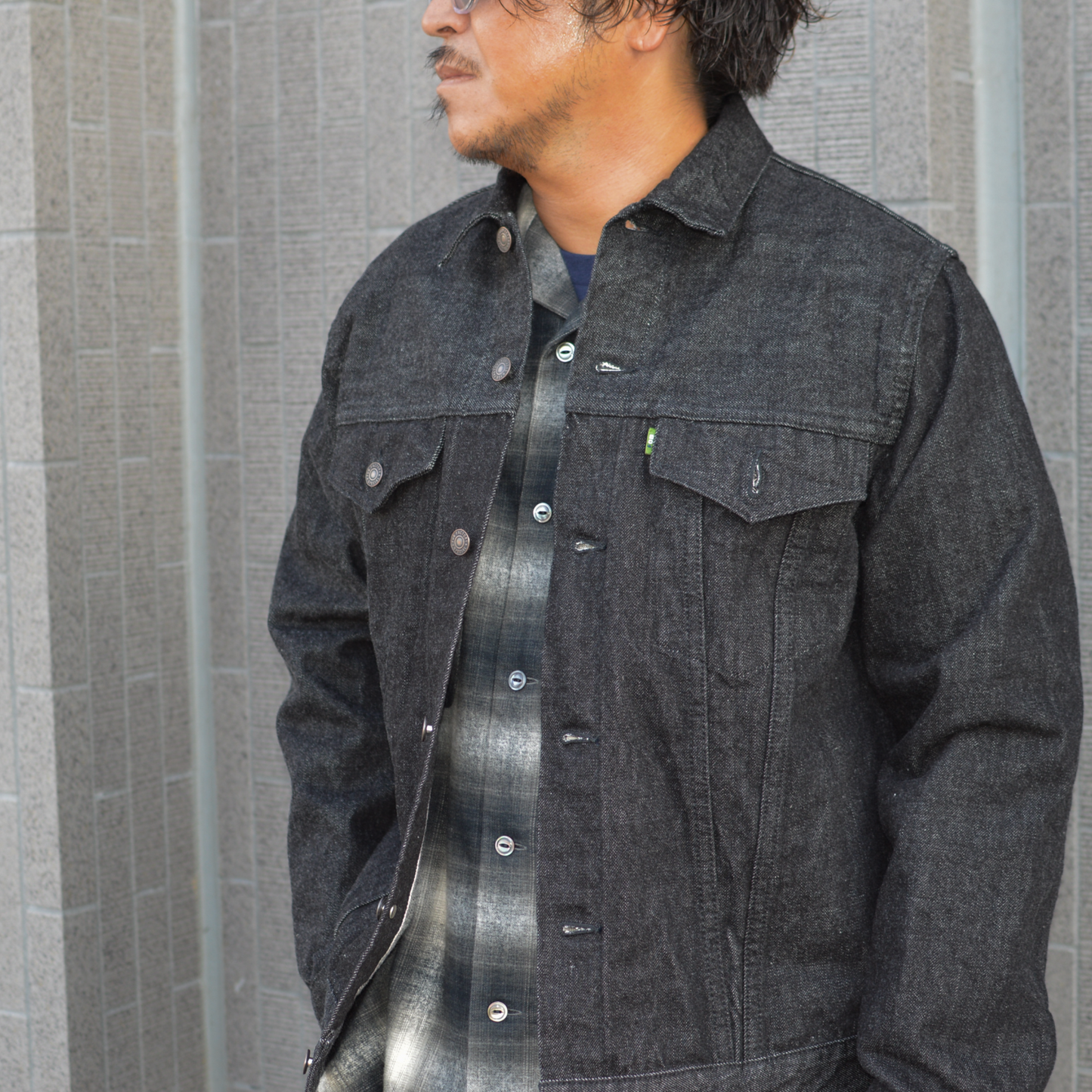 F2444 SELVEDGE DENIM 3rd JKT (BLACK DENIM)
