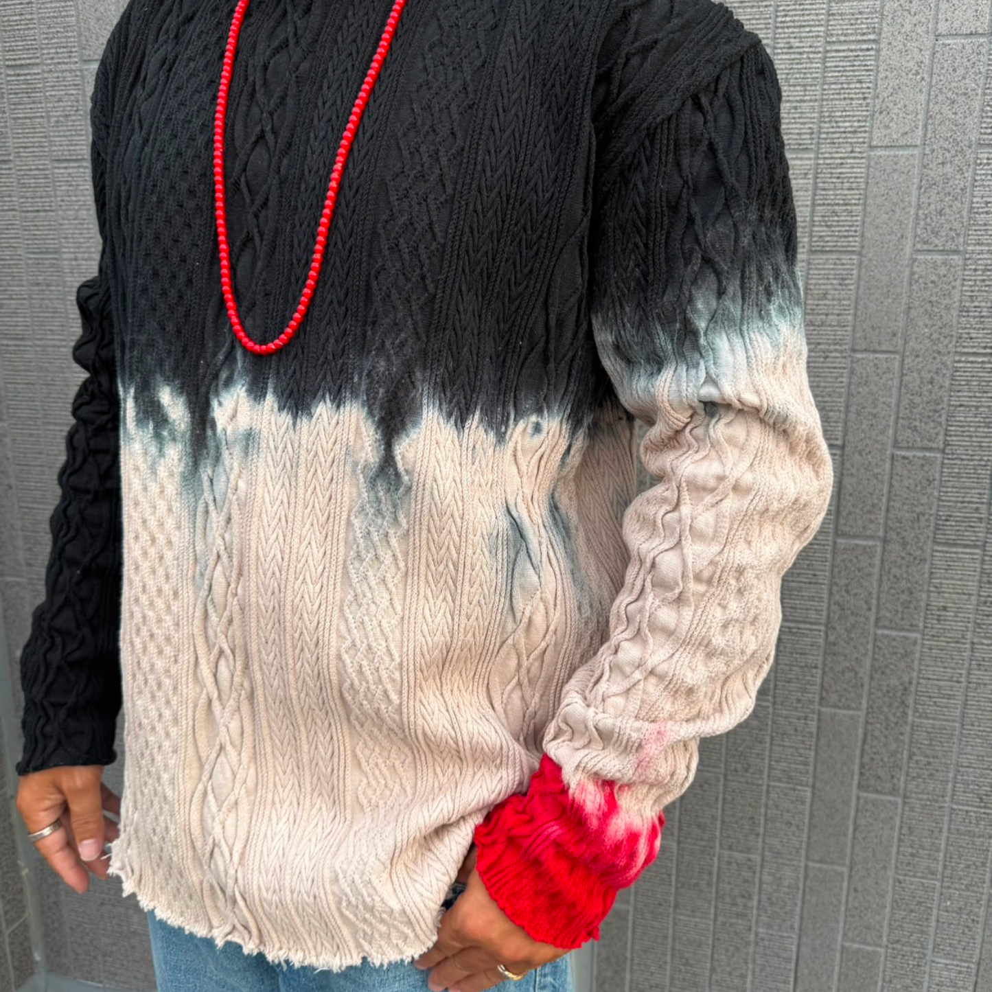 TIE DYE CABLE CUT-OFF