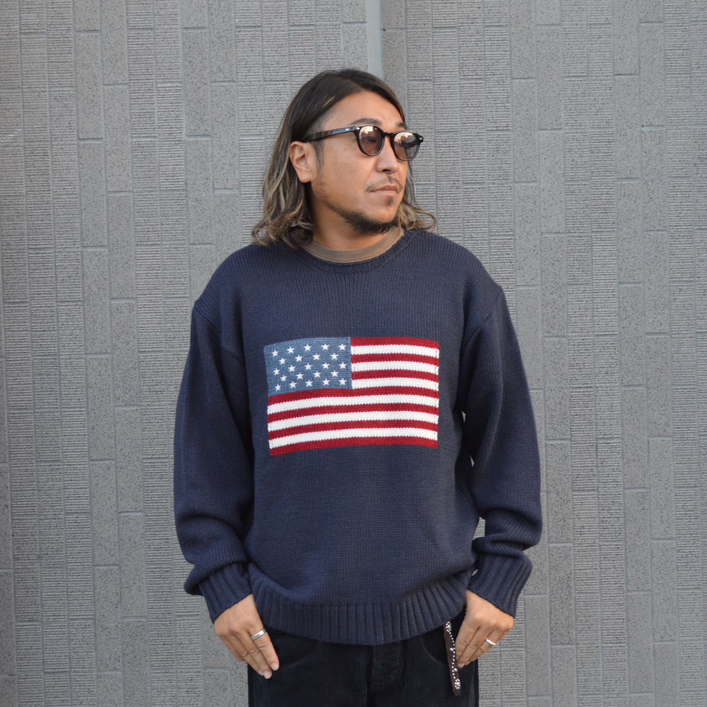 FLAG CREW SWEATER