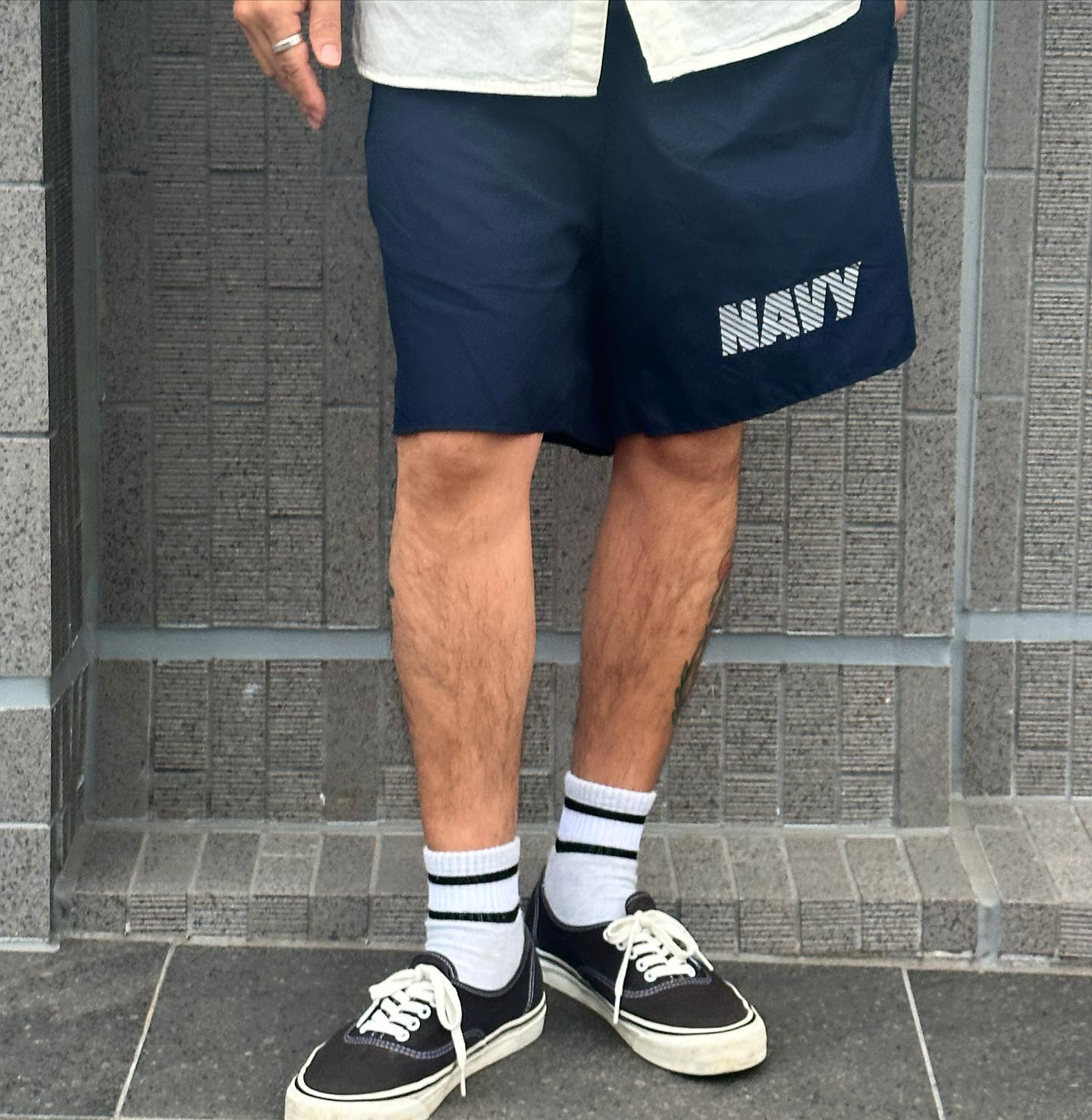 デッドストック 米軍 U.S.NAVY フィジカル トレーニングショーツ made by SOFFE 8インチ