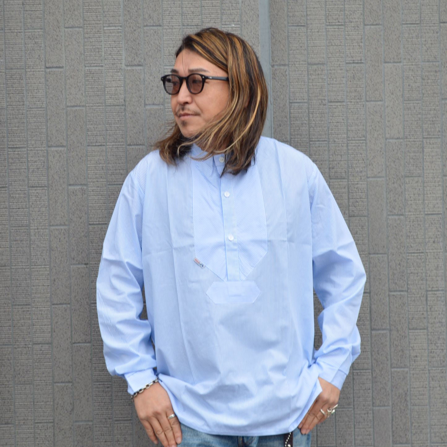Sommer Fischerhemd - marine モダス サマーフィッシングシャツ