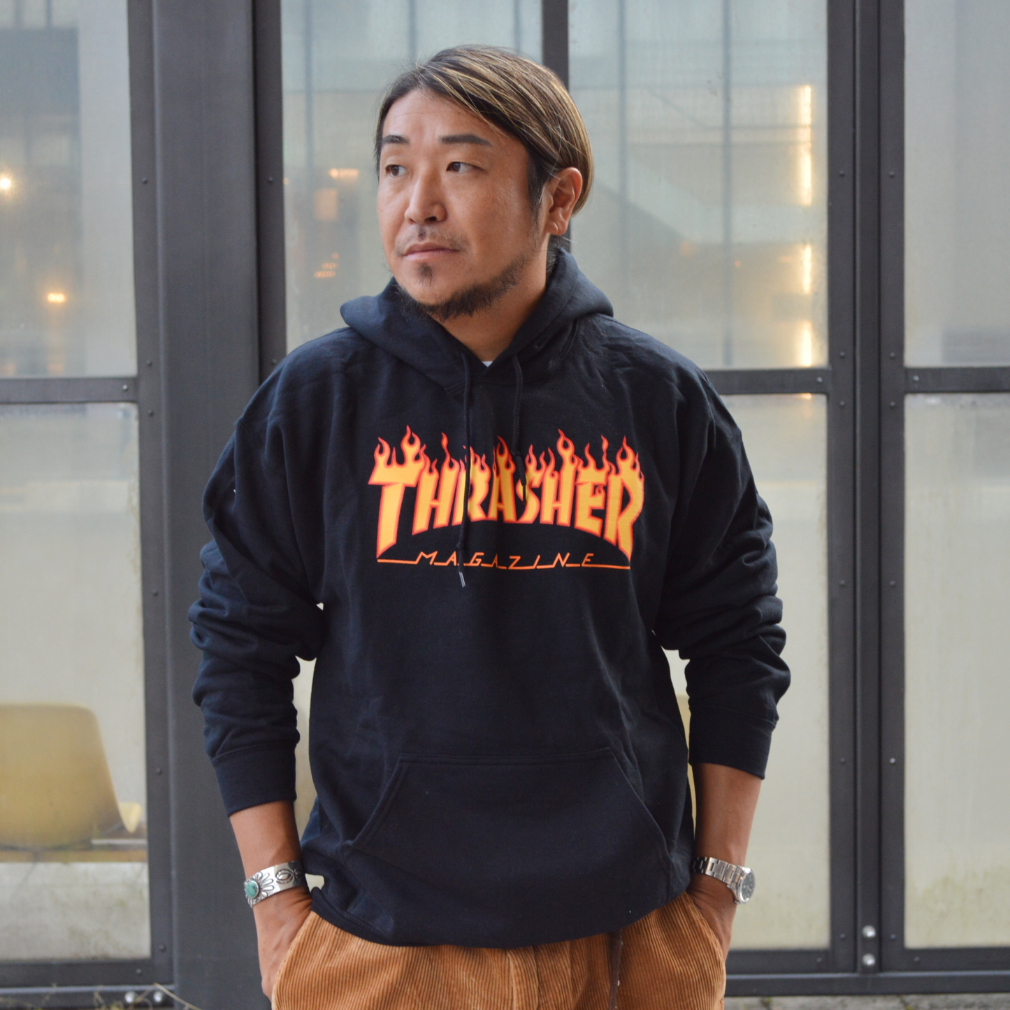 THRASHER FLAME HOODIE