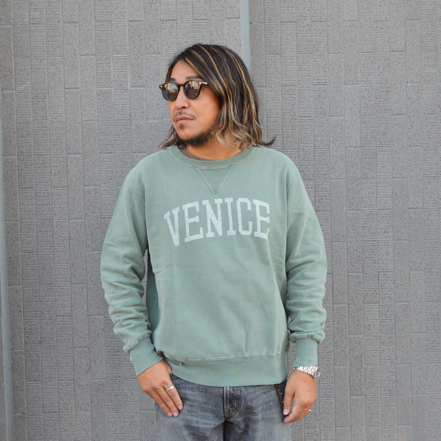 SP加工裏毛クルー(VENICE)