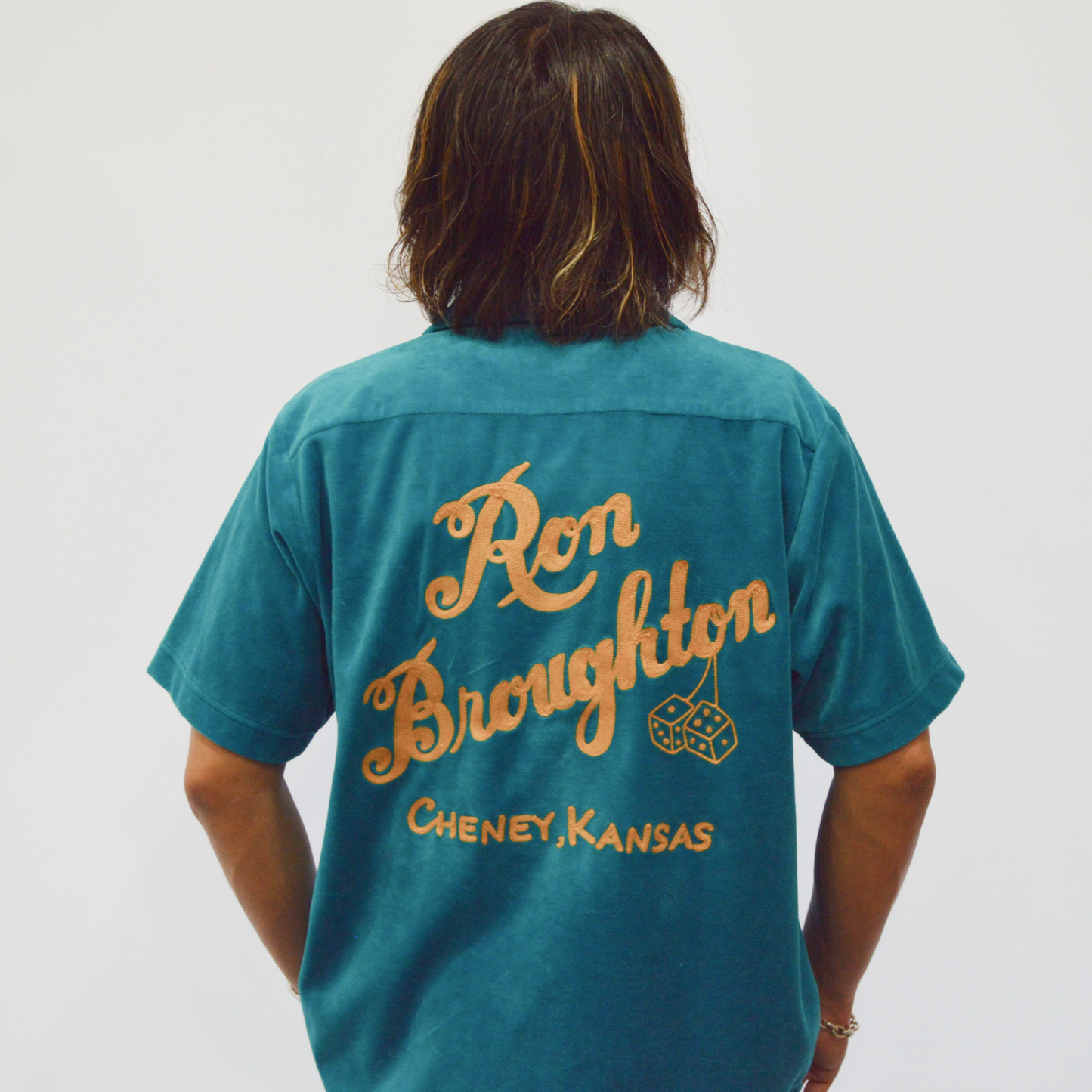 HOUSTON ベロアボウリングシャツ