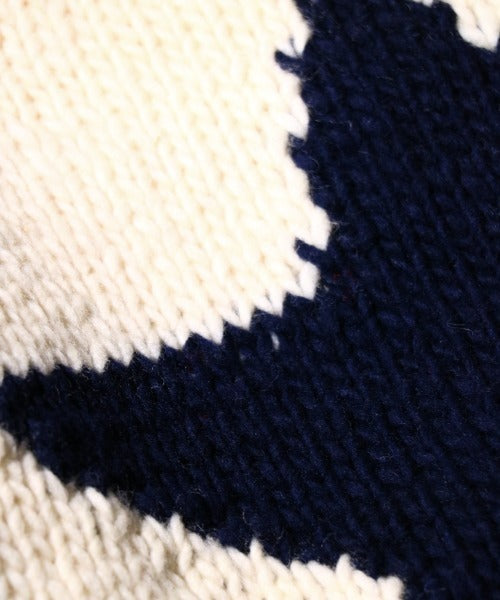 STAR HAND KNIT ROLL CREW