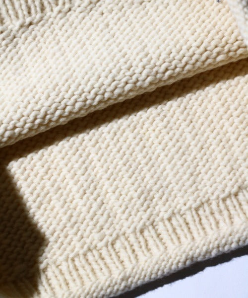 STAR HAND KNIT ROLL CREW