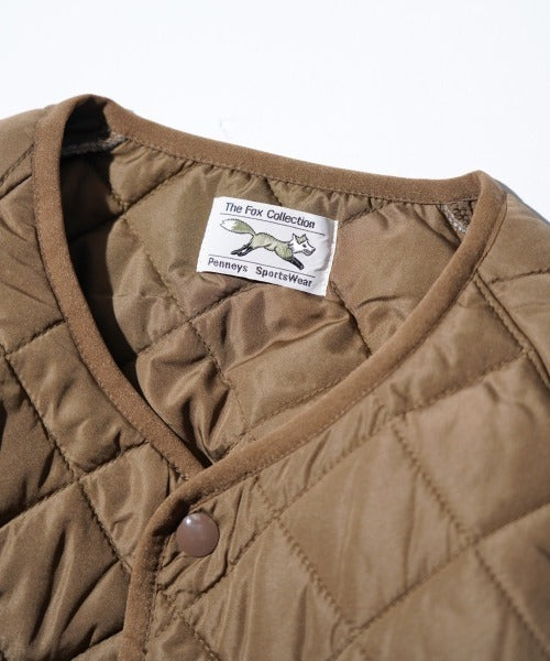 FOX STANDARD QUILT CREW CARDIGAN