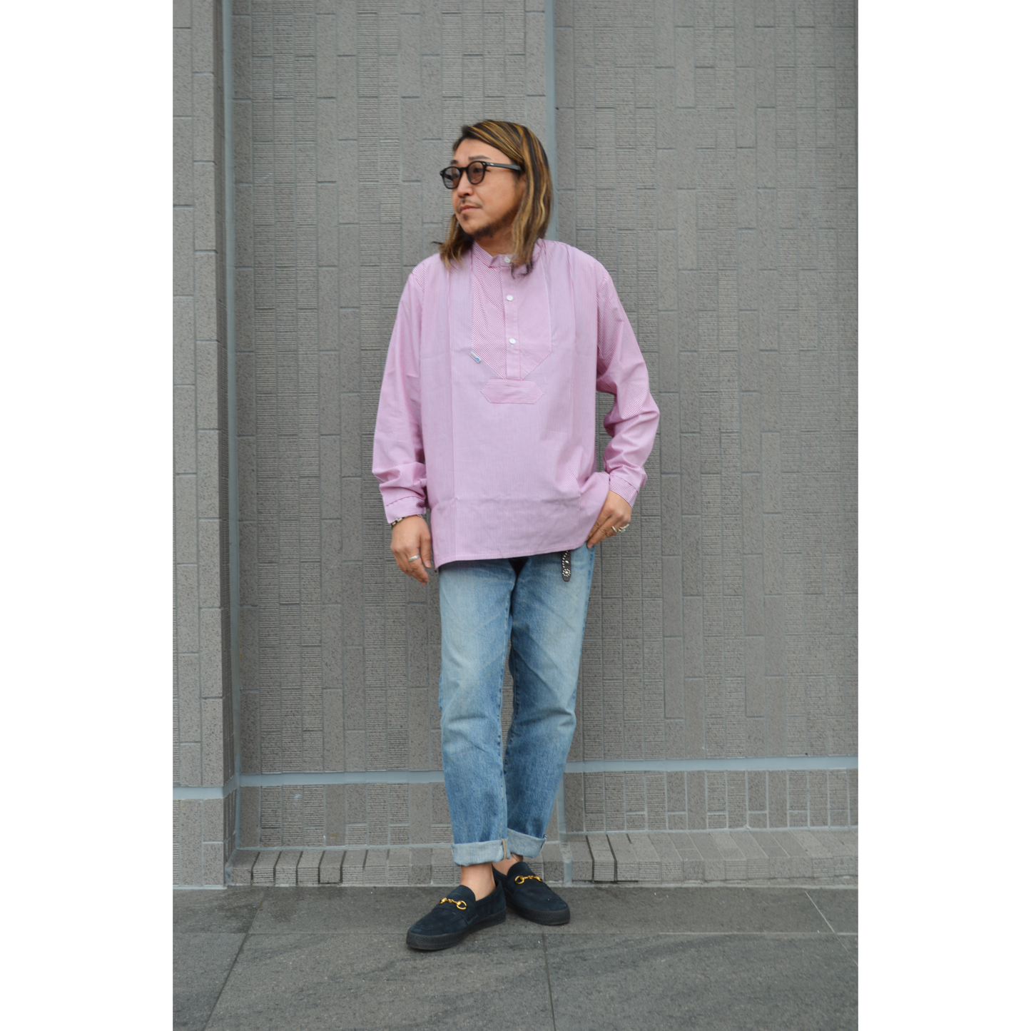 Sommer Fischerhemd - marine モダス サマーフィッシングシャツ