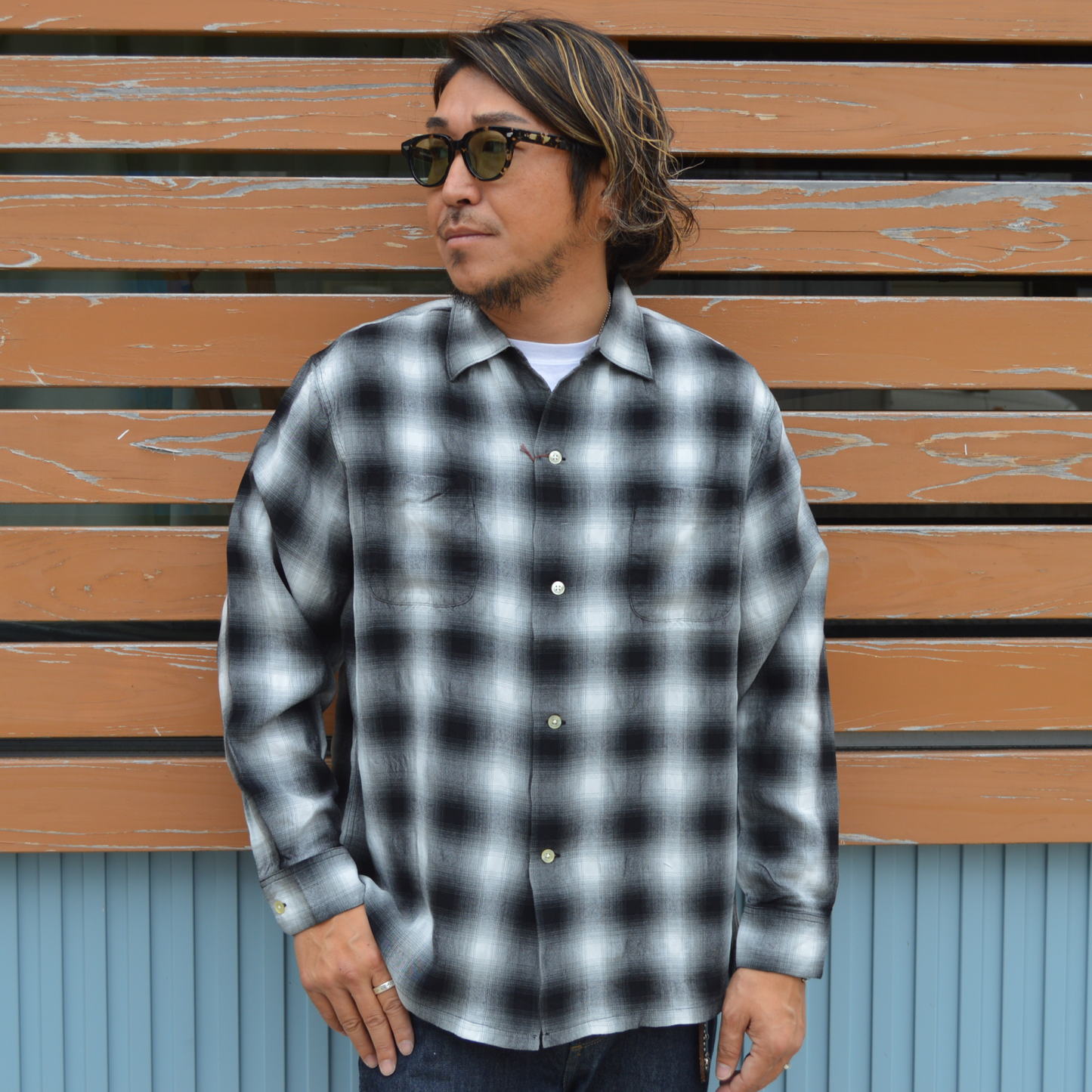 TOWNCRAFT オンブレループカラーシャツ MADE IN JAPAN