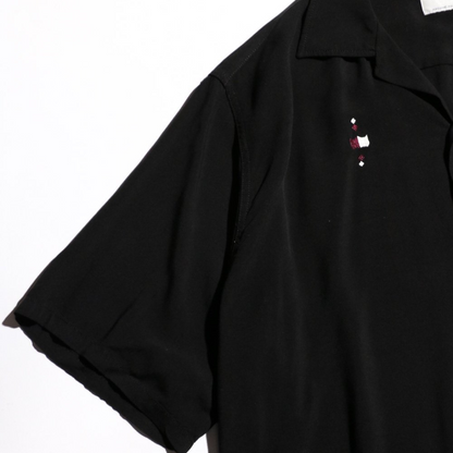 TOWNCRAFT　EMBROIDERY LOOP COLLAR SS SHIRTS