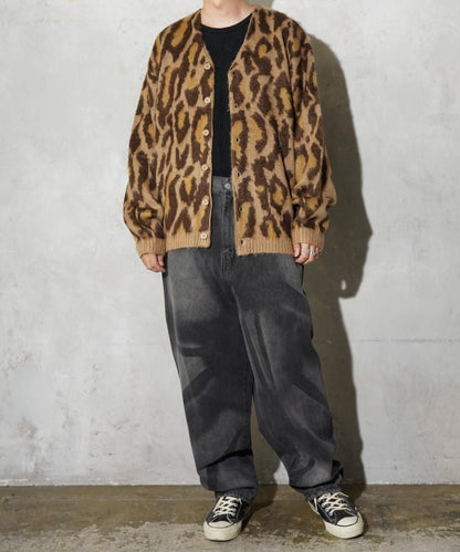 VINTAGE PATTERN SHAGGY CARDIGAN