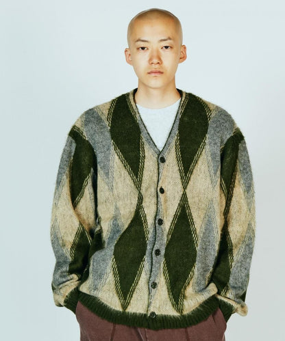 VINTAGE PATTERN SHAGGY CARDIGAN