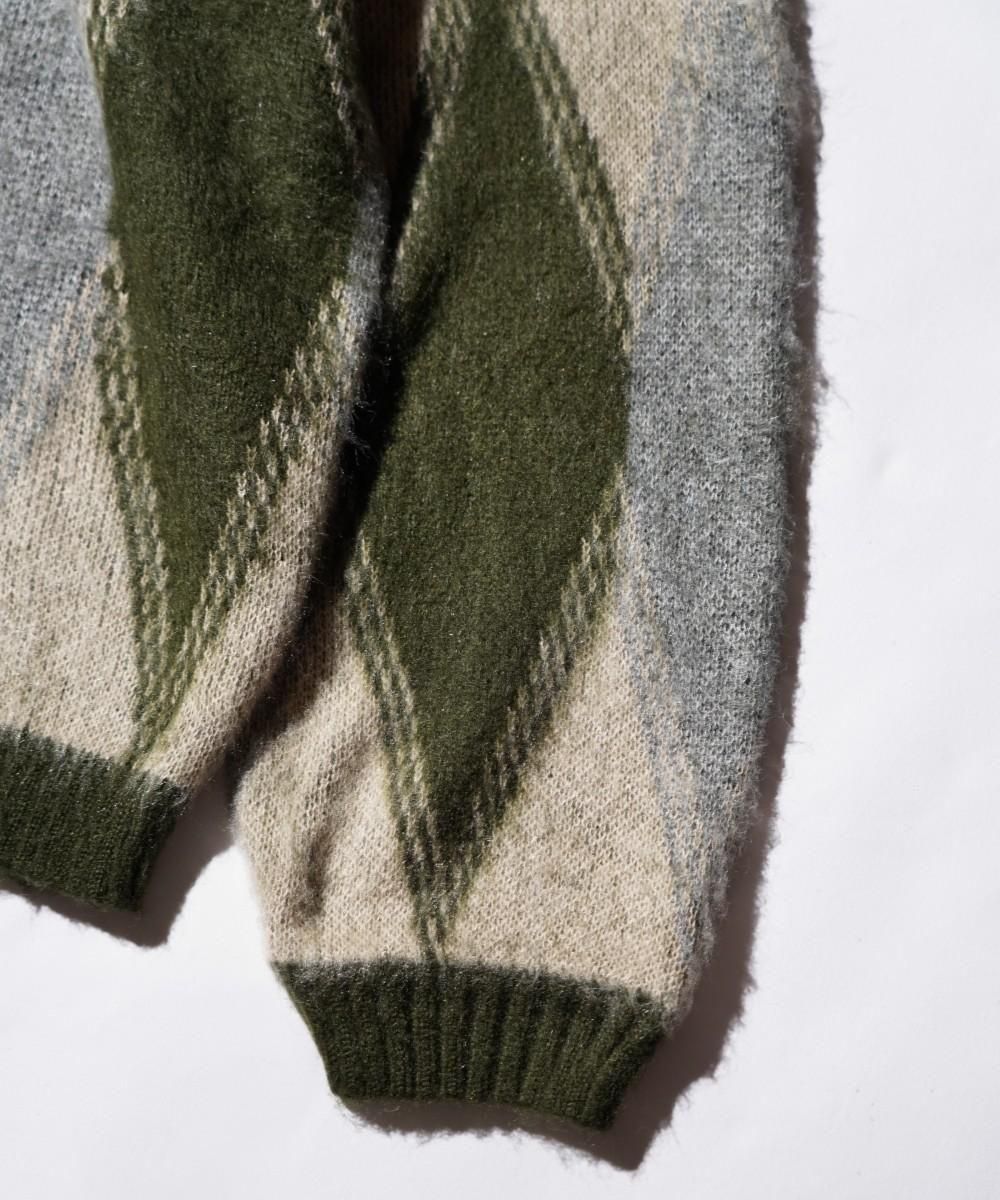 VINTAGE PATTERN SHAGGY CARDIGAN