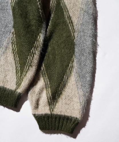 VINTAGE PATTERN SHAGGY CARDIGAN