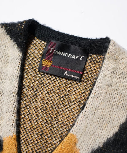 VINTAGE PATTERN SHAGGY CARDIGAN