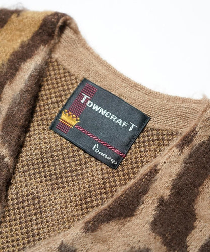 VINTAGE PATTERN SHAGGY CARDIGAN