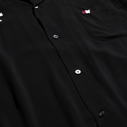 TOWNCRAFT　EMBROIDERY LOOP COLLAR SS SHIRTS
