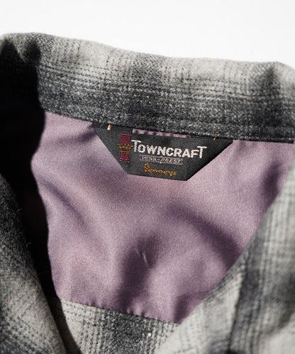 50S WOOL OMBRE W-FLAP LOOP COLLAR SHIRT