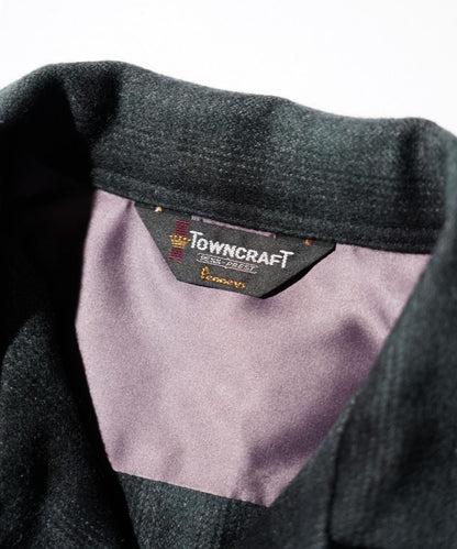 50S WOOL OMBRE W-FLAP LOOP COLLAR SHIRT