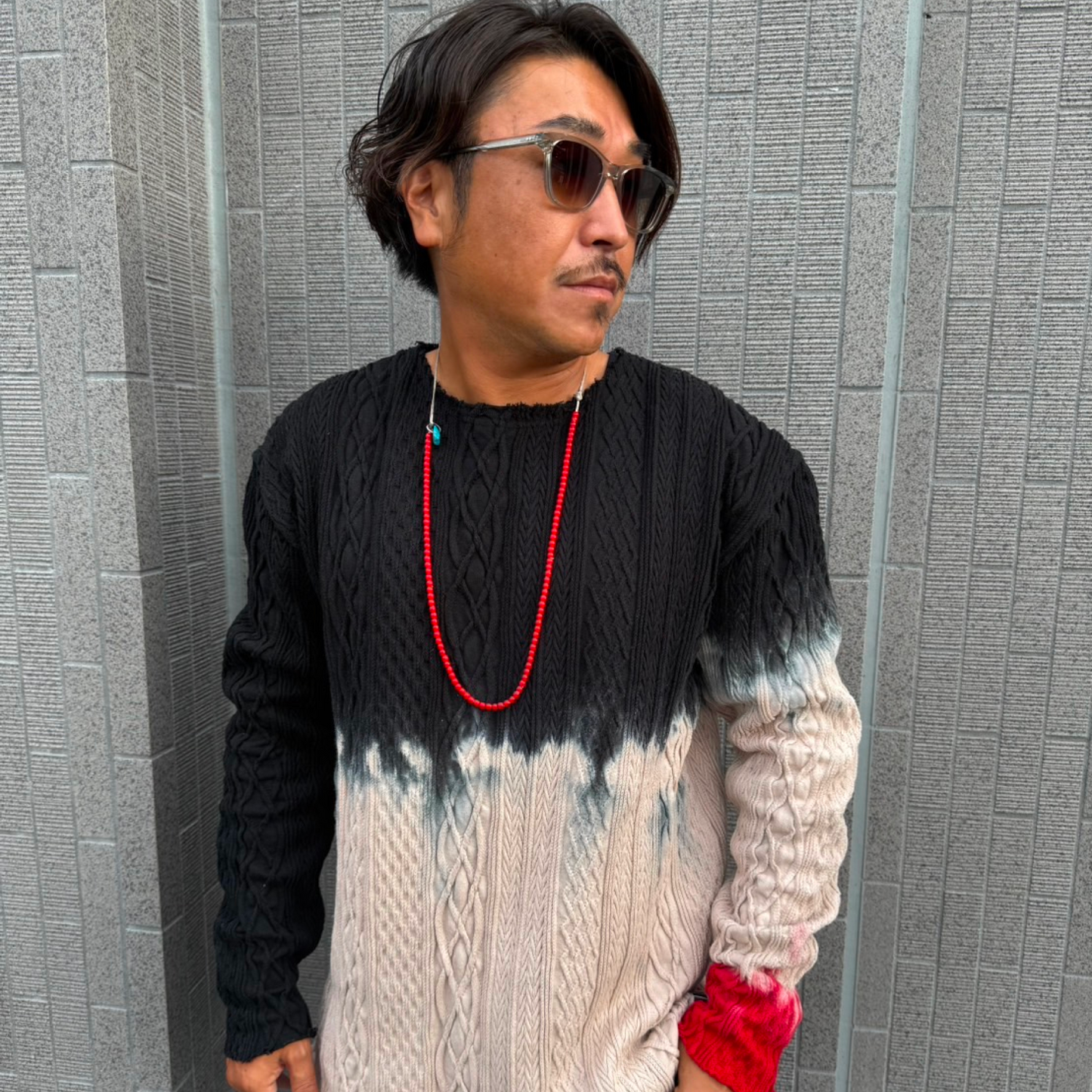 TIE DYE CABLE CUT-OFF