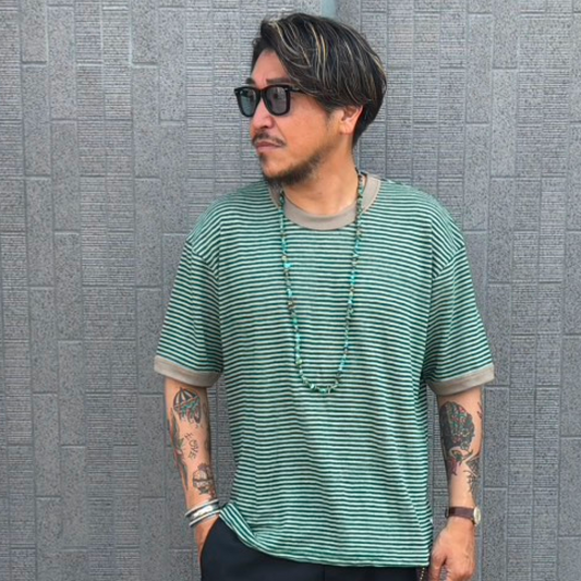 Seaview Linen Ringer S/S
