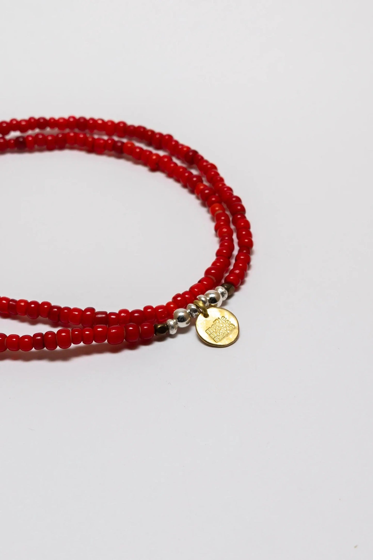 2Way BEADS BRACELET&ANKLET/White Hearts