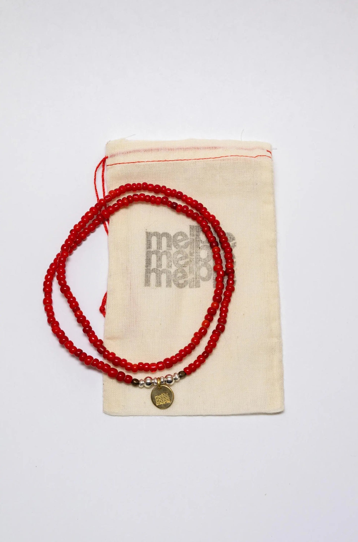 2Way BEADS BRACELET&ANKLET/White Hearts