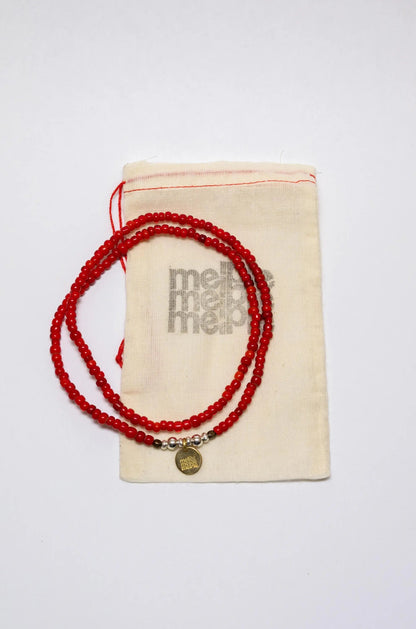 2Way BEADS BRACELET&ANKLET/White Hearts