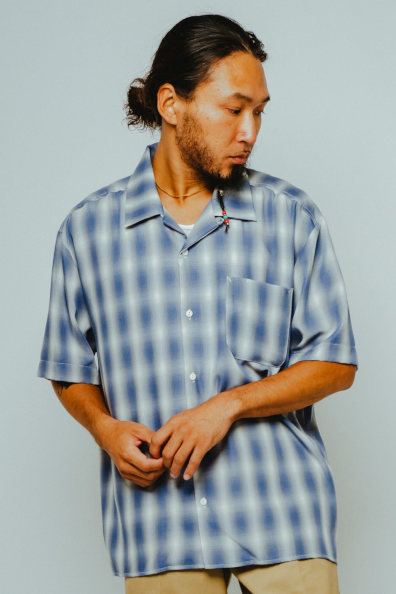 Rayon Mix Ombre Slit S/S Shirts