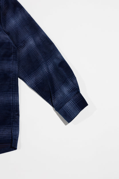 Indigo Corduroy Zip Jacket