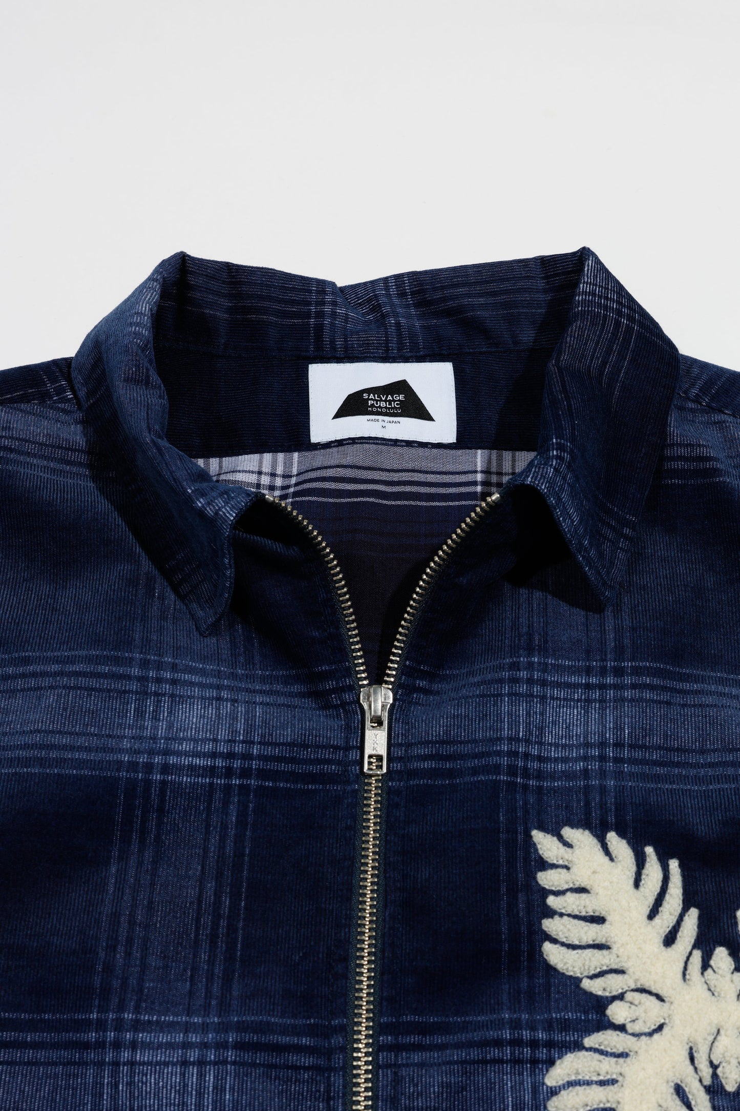 Indigo Corduroy Zip Jacket