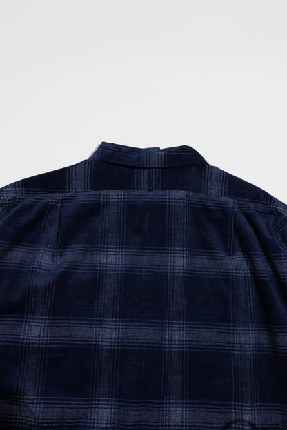 Indigo Corduroy Zip Jacket