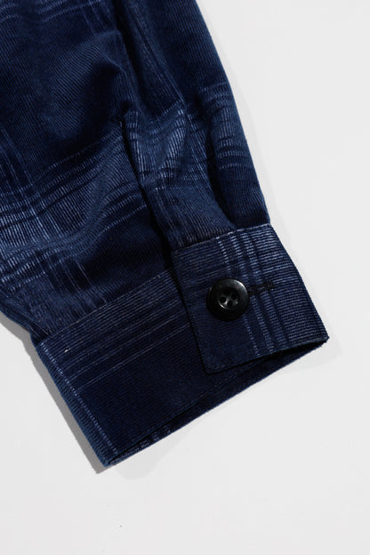 Indigo Corduroy Zip Jacket