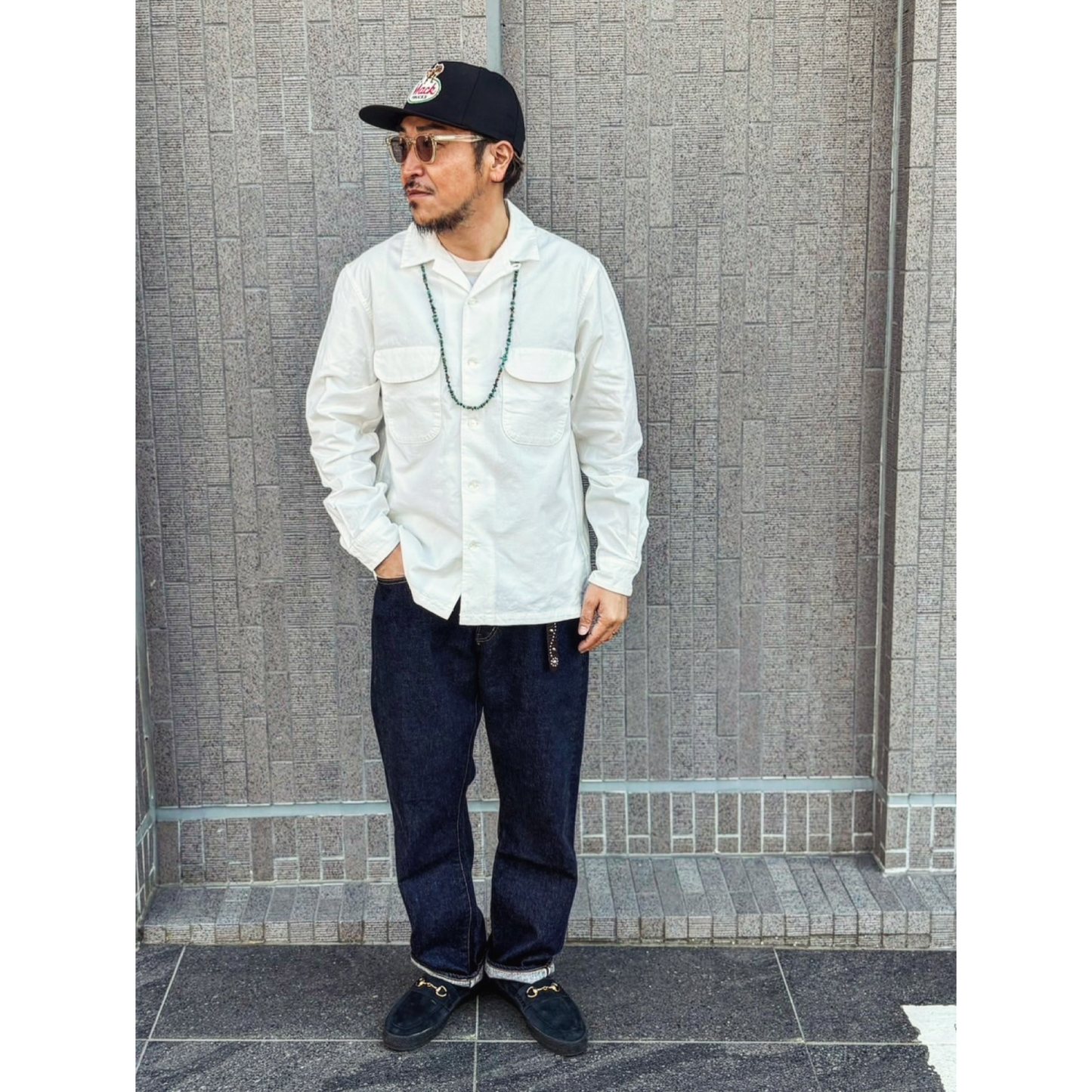 OPEN COOLLAR SHIRT F3514