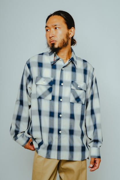 Rayon Mix Ombre Slit L/S Shirts