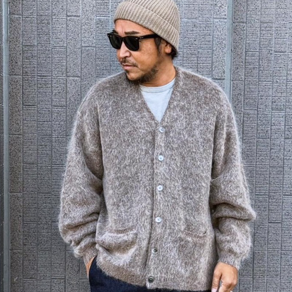 CLFW-2507 Cloveru® Simple Wool Mohair Cardigan.