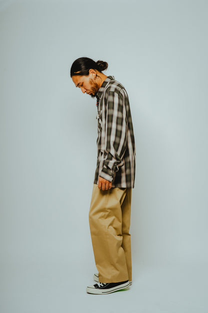 Rayon Mix Ombre Slit L/S Shirts