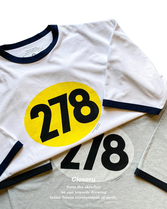 CLSS-2505 Cloveru®︎ Recycle Ringer WIDE Tee 【 NUMBER 278 】.