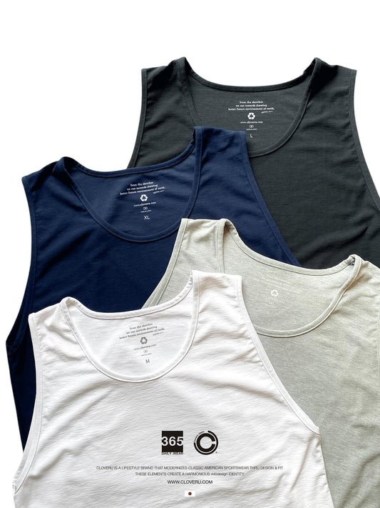 CLSS-2506 Cloveru®︎ Japan Made Recycle MUJI STANDARD FIT Tank.