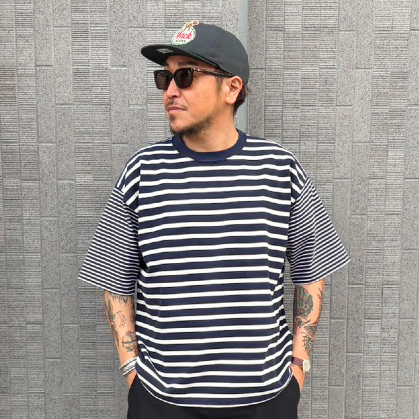 切り替えボーダーTEE