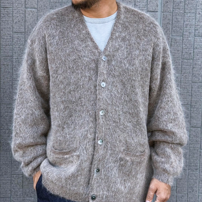 CLFW-2507 Cloveru® Simple Wool Mohair Cardigan.