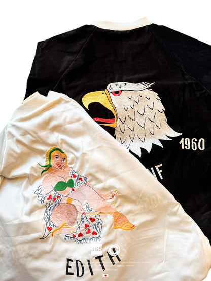 CLSS-2615 Special Cloveru®︎ Velor Souvenir Reversible JKT【 EAGLE & GIRL 1958-1960 】
